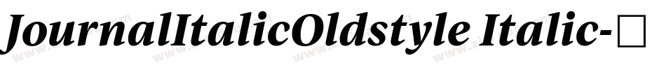 JournalItalicOldstyle Italic字体转换
